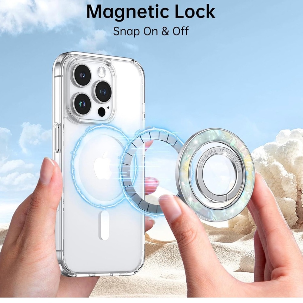 💙 Magnetic Phone Grip for MagSafe - Pearly Luster - Picture 4 of 12